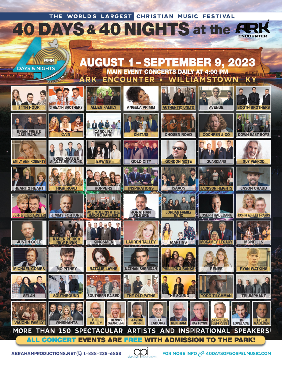 40 Days And Nights Of Christian Music | Abraham Productions | Lineup